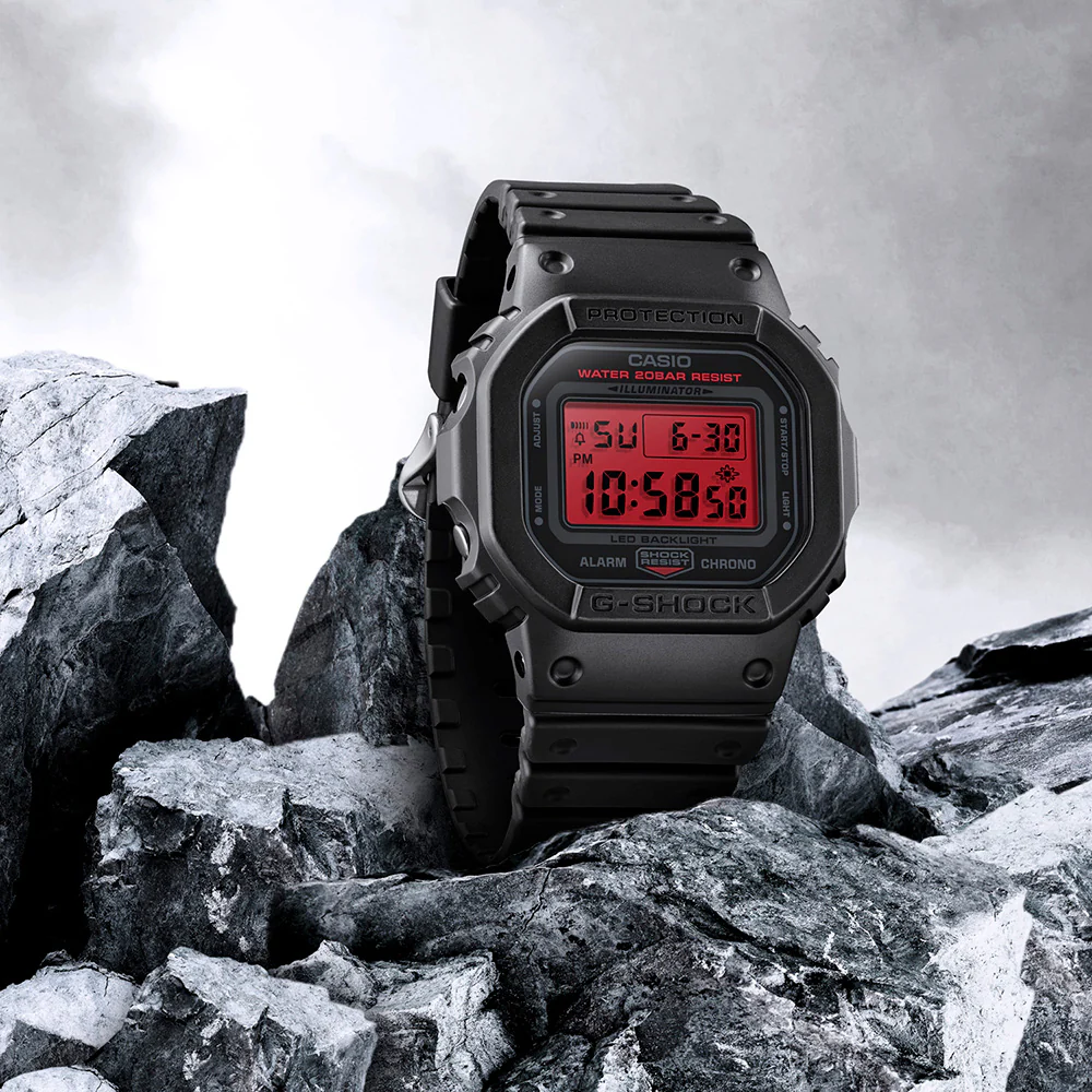G-Shock Black & Red DW5600BBR-1D - Image 2