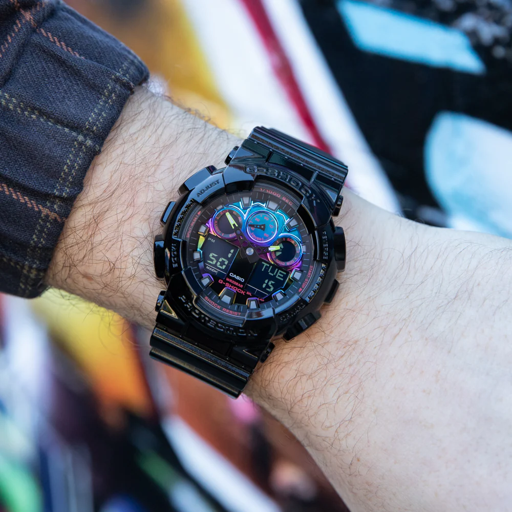 G-Shock GA100RGB-1 Garish Rainbow Gamers Mens Watch - Image 2
