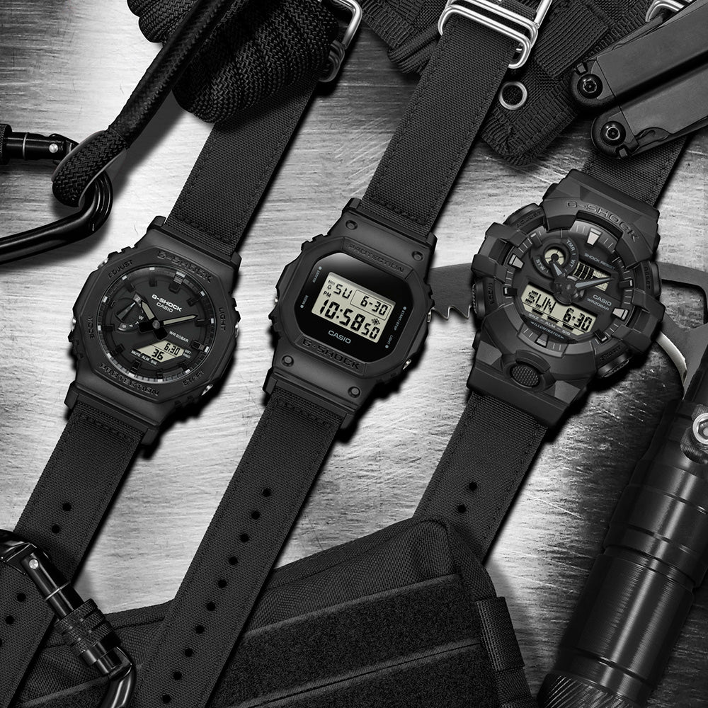 G-Shock GA2100BCE-1A Utility Black Cordura Watch - Image 3