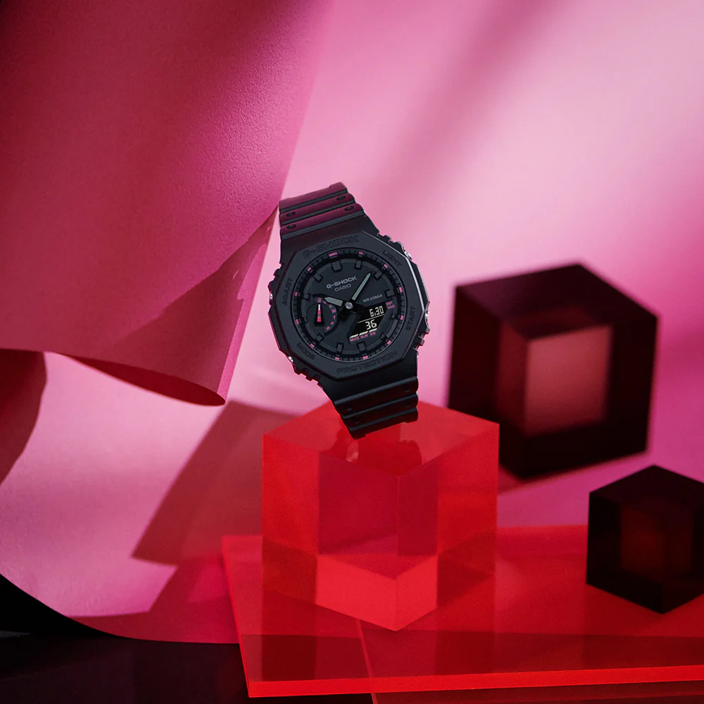 G-Shock GA2100P-1A Blazing Pink 'CasiOak' - Image 2