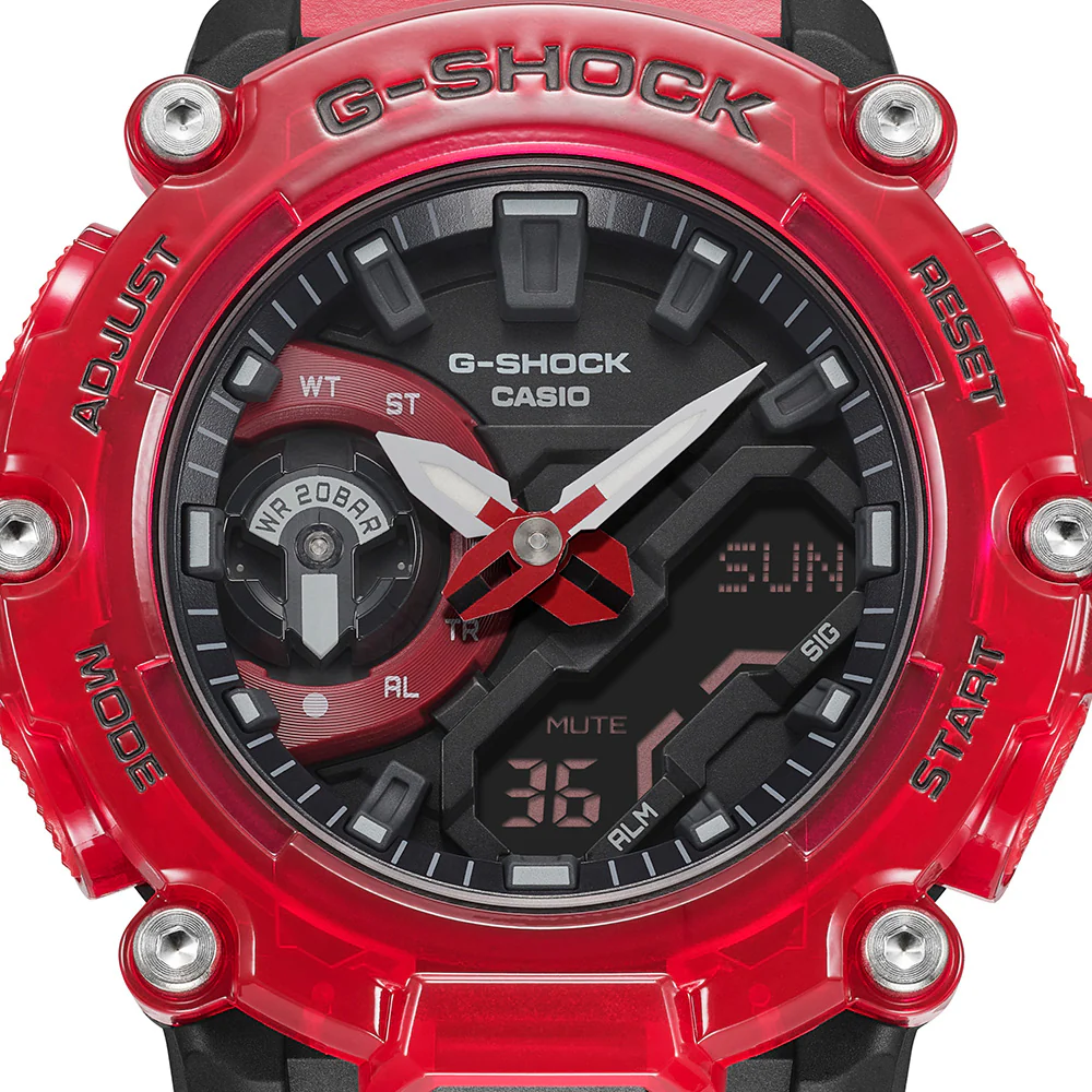 G-Shock GA2200SKL-4A Sound Wave Red - Image 2