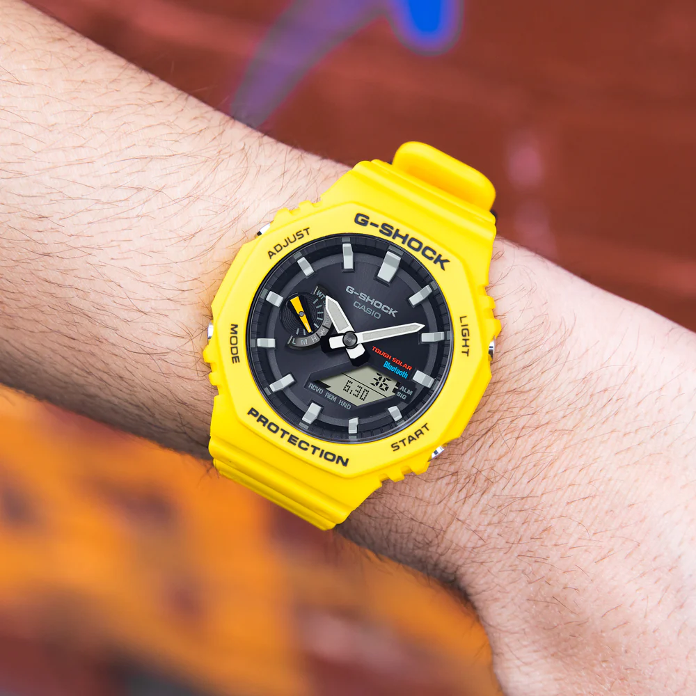 G-Shock GAB2100C-9A Yellow Bluetooth Solar 'CasiOak' - Image 2