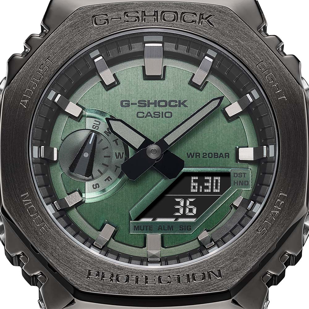 G-Shock GM2100B-3A Green Metal Covered 'CasiOak' - Image 2