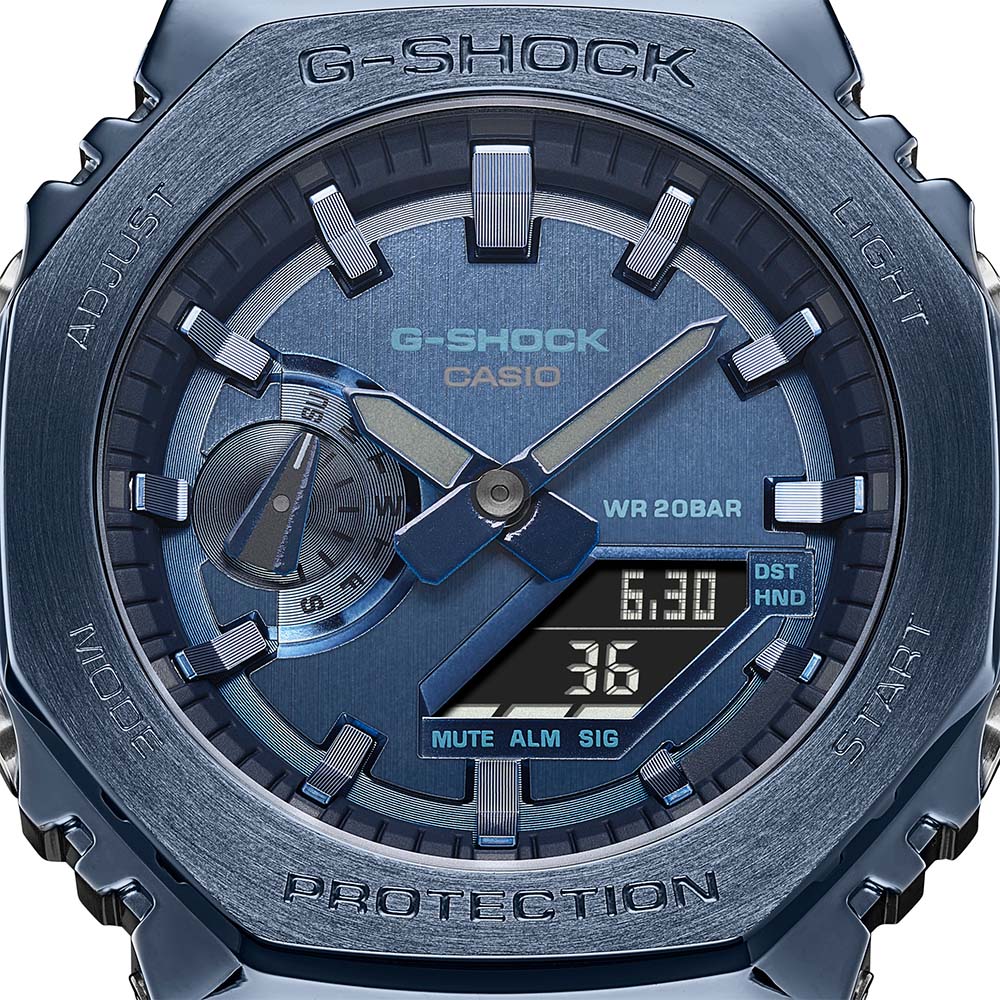G-Shock GM2100N-2A Blue Metal Covered 'CasiOak' - Image 2
