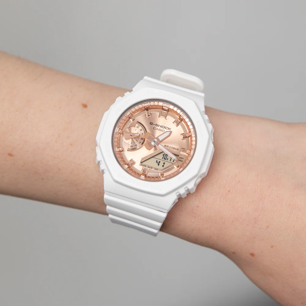 G-Shock GMAS2100MD-7 Pink Gold Metallic Dial Watch - Image 2