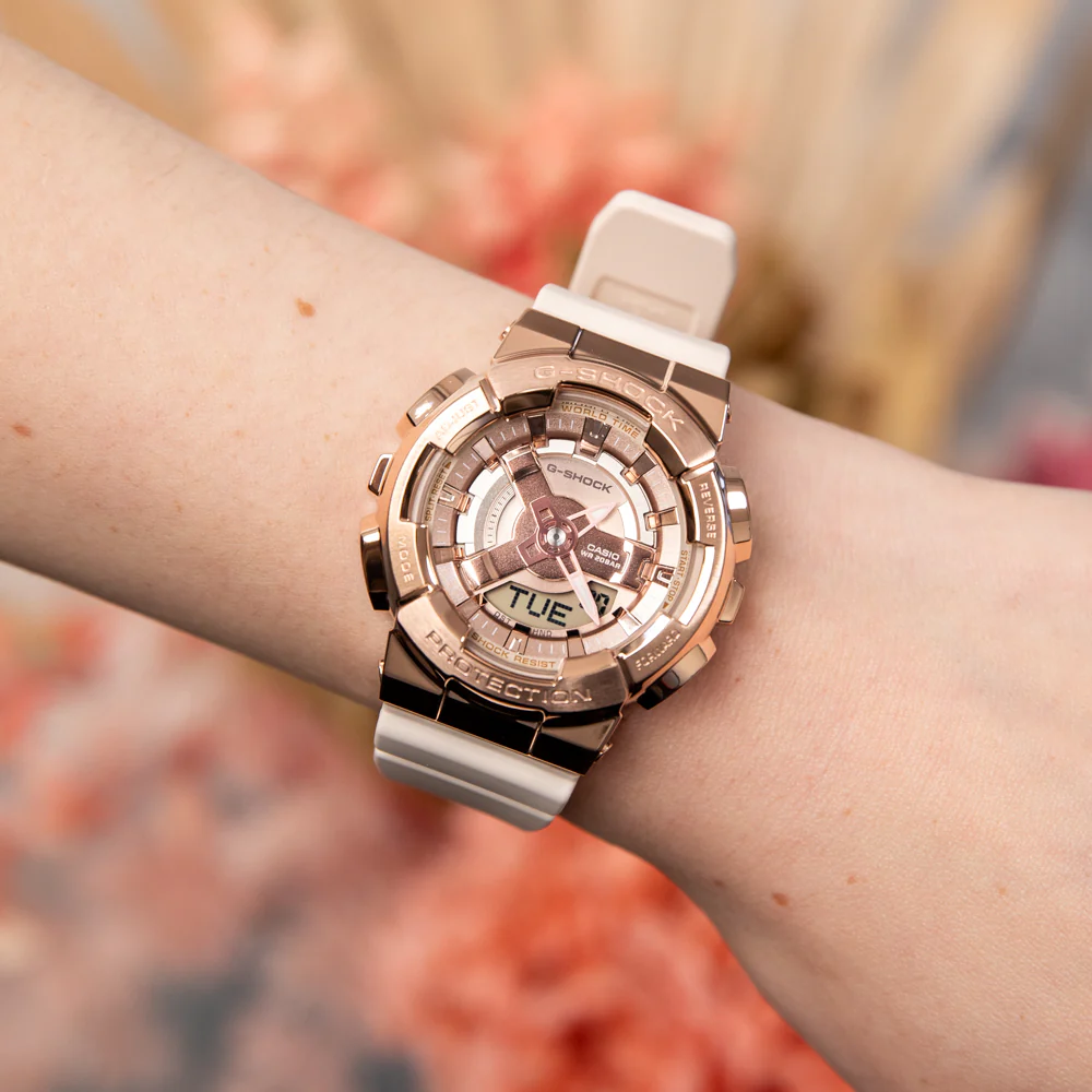 G-Shock GMS110PG-4 Metal Covered Pink Watch - Image 2