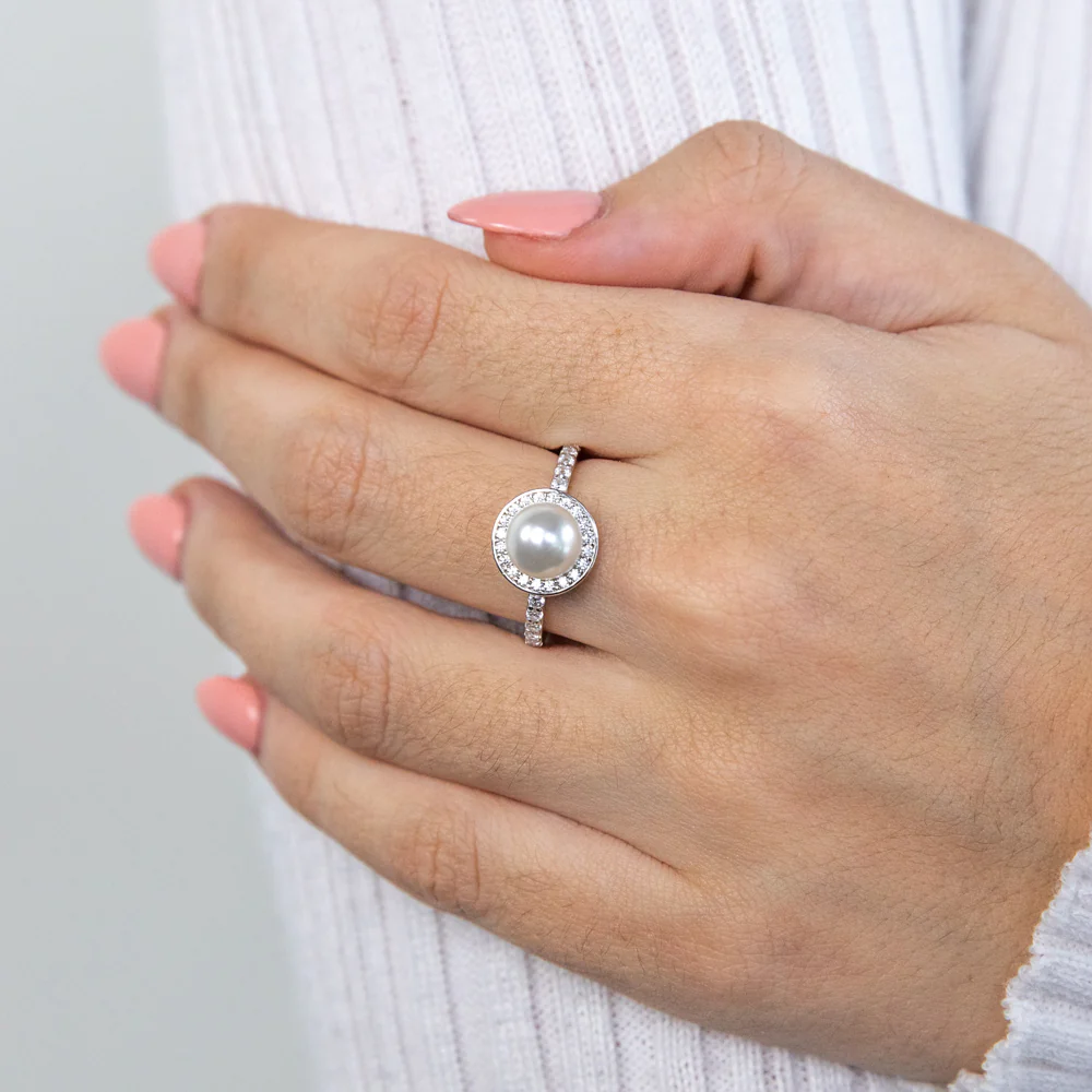 Georgini Heirloom Sterling Silver Fresh Water Pearl Always Ring - Image 2