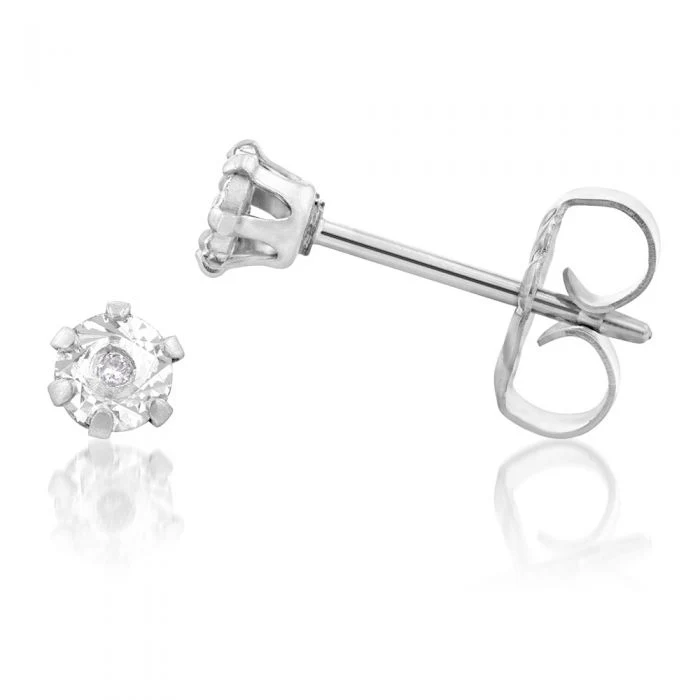 Gift Boxed Hypoallergenic 3mm Diamond Studs - Image 2