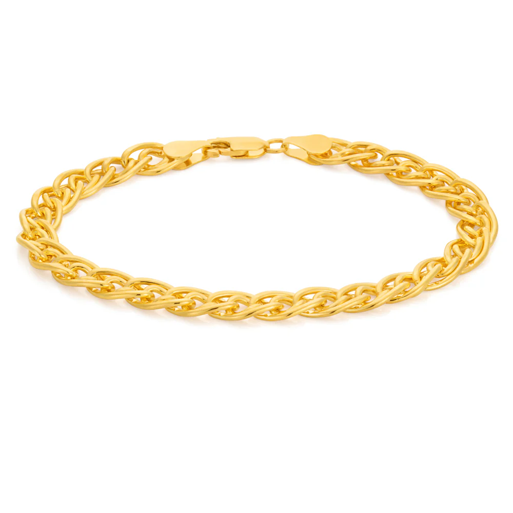 Gold Filled Double Curb 19cm 120 Gauge Bracelet - Image 2