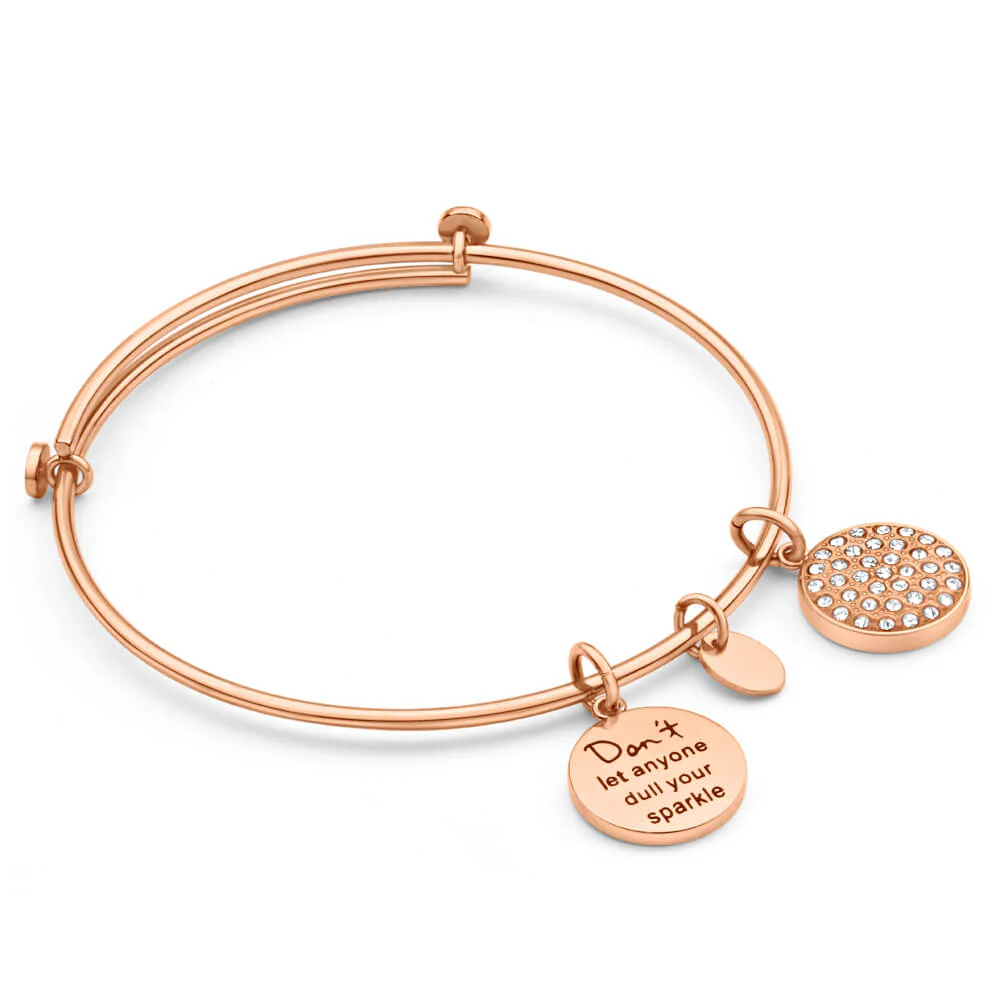 Gold Plated Crystal Sparkle Bangle - Image 2