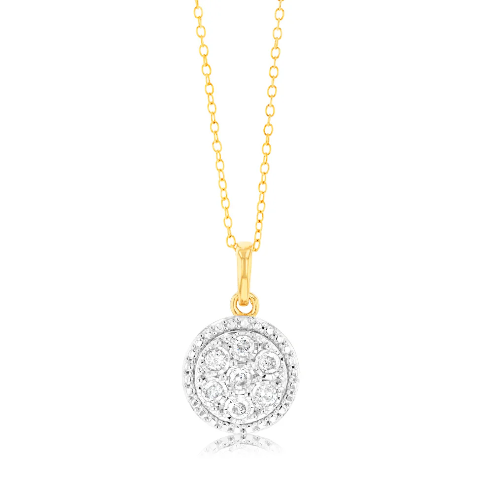 Gold Plated Sterling Silver 0.45 Carat Earring & Pendant Set on 45cm Chain - Image 2