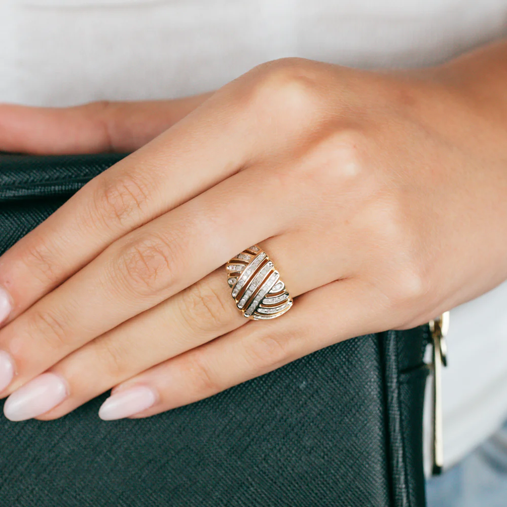 Gold plated Sterling Silver 1/2 Carat Diamond Ring - Image 3