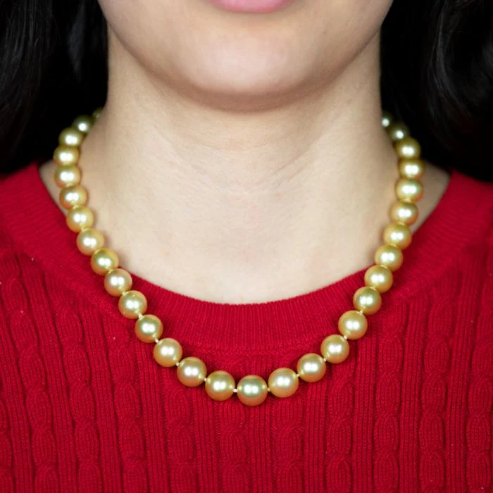 Golden South Sea 9-12mm Graduated Pearl 45cm Strand with 9ct Gold Clasp - Image 11