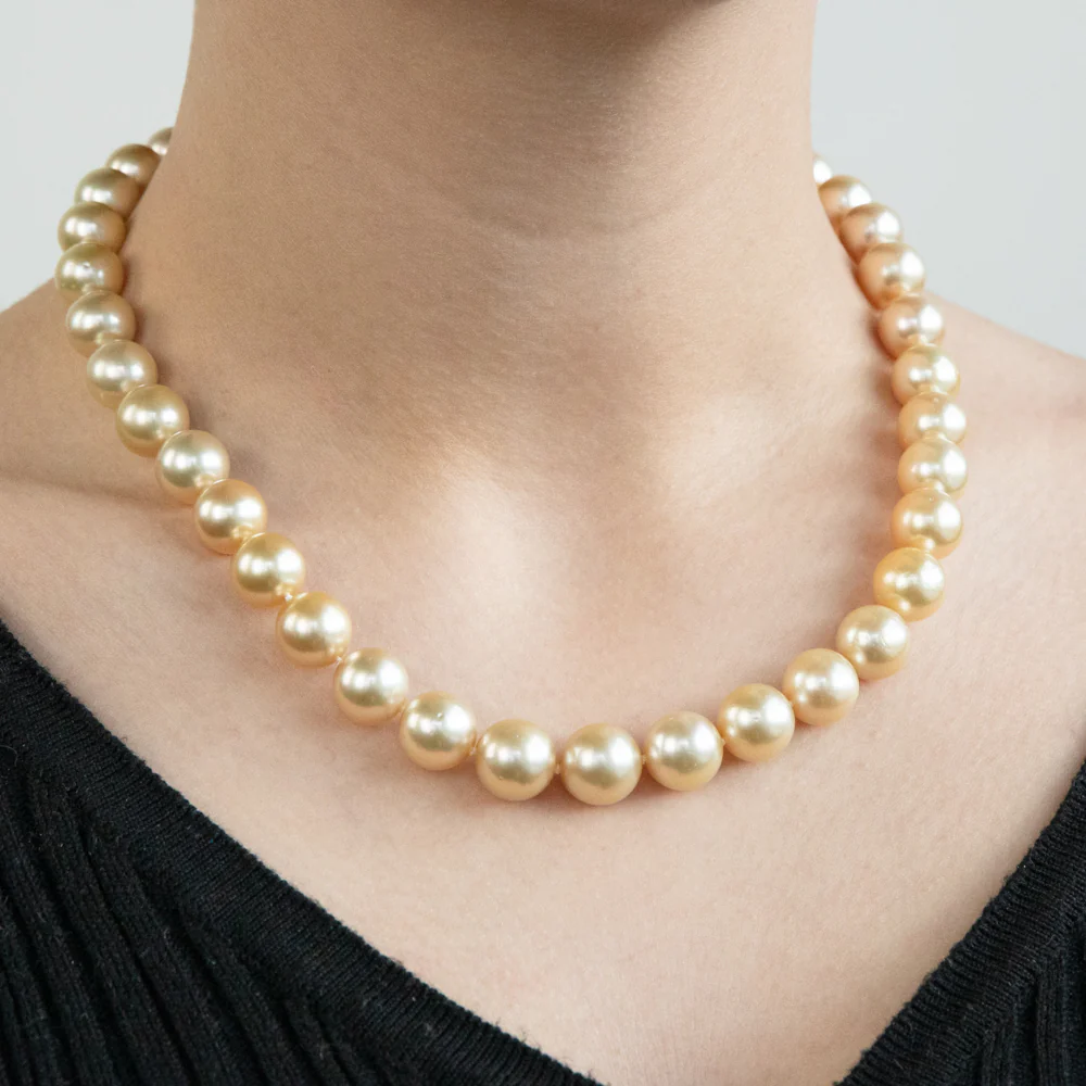 Golden South Sea 9-12mm Graduated Pearl 45cm Strand with 9ct Gold Clasp - Image 12
