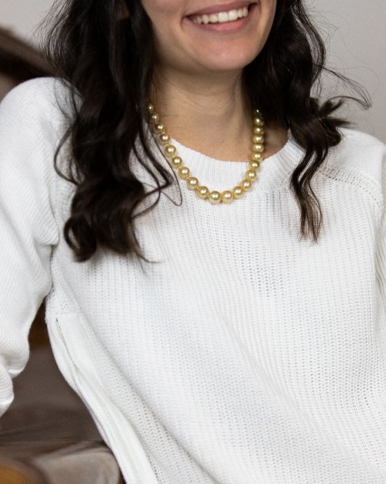 Golden South Sea 9-12mm Graduated Pearl 45cm Strand with 9ct Gold Clasp - Image 4