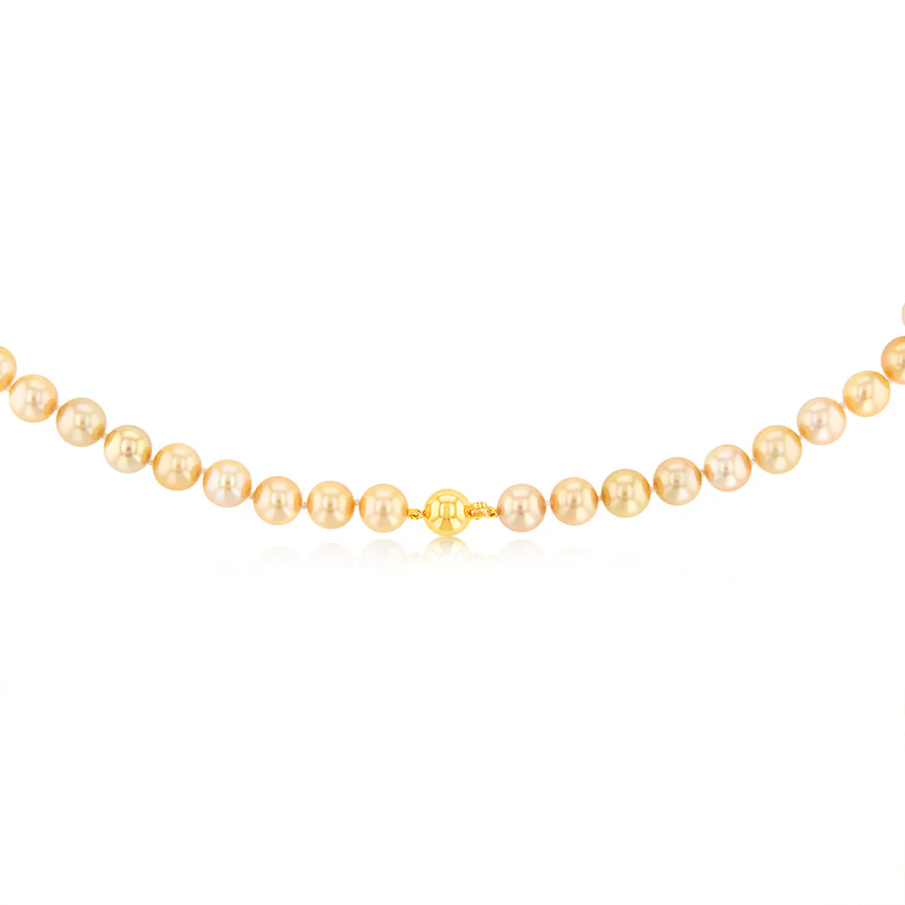 Golden Southsea 6-10mm Pearl Strand with 9ct Yellow Gold Clasp - Image 2