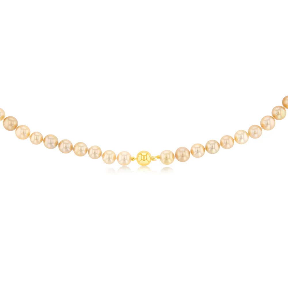 Golden Southsea 6-8mm Pearl Strand with 9ct Yellow Gold Clasp - Image 2
