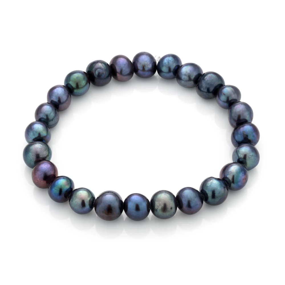 Grey 7.5-8mm Freshwater Pearl Bracelet - Image 2