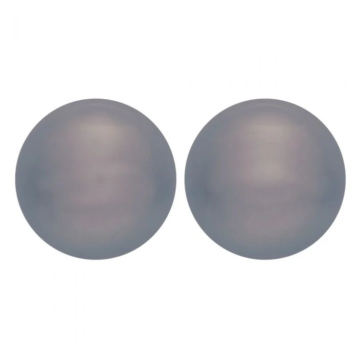 Grey Freshwater Pearl Stud Earrings - Image 2