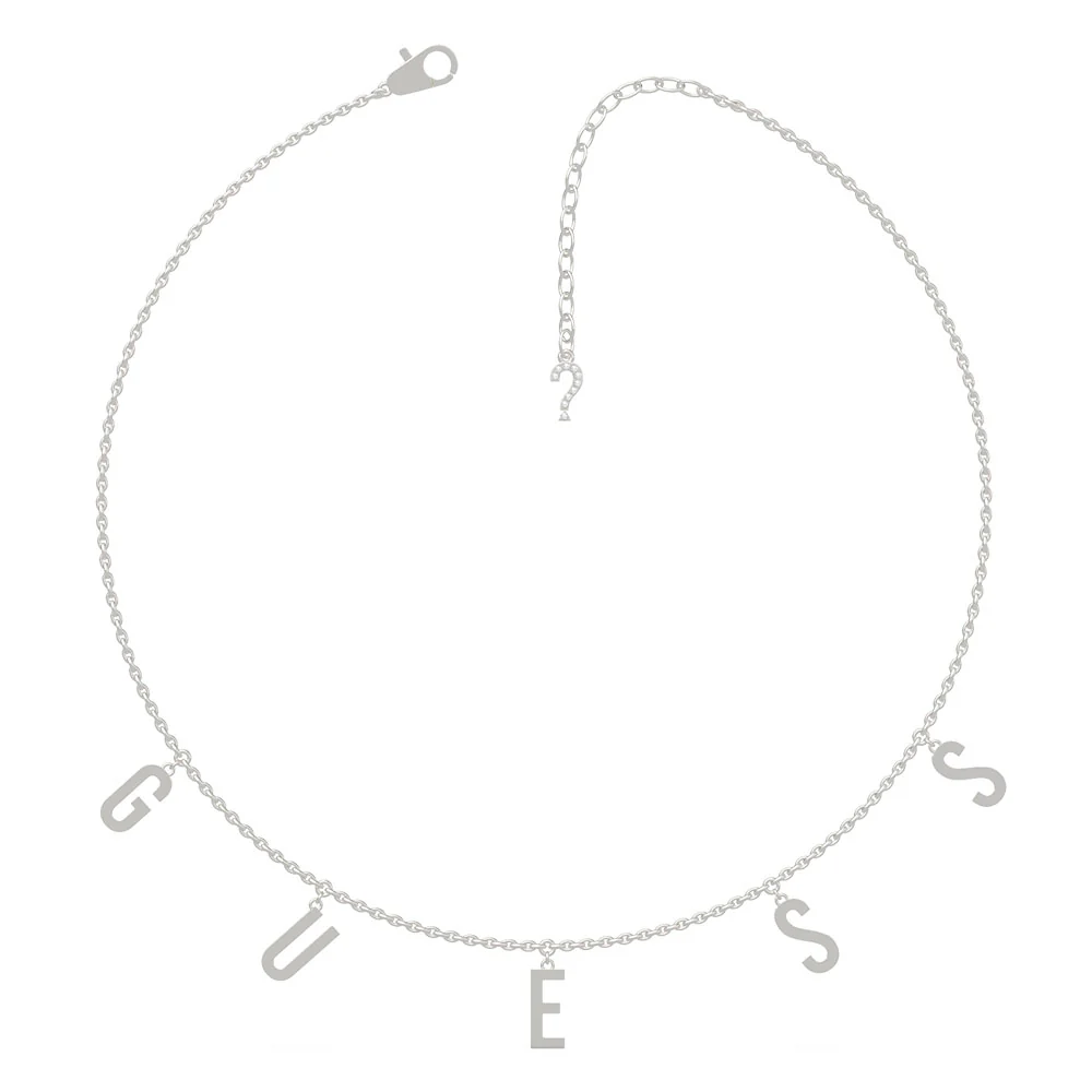 GUESS 15-17" Letters Charm Chain SST - Image 2