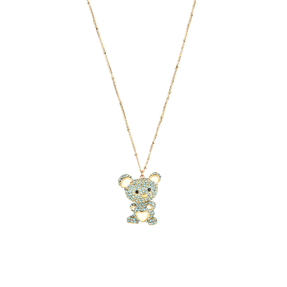 Guess Gold-Plated Stainless-Steel Teddy Bear Pendant On 30" Chain - Image 2