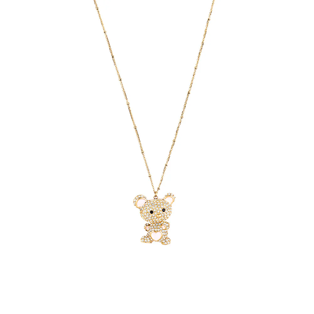 Guess Gold-Plated Stainless-Steel Teddy Bear Pendant On 30" Chain - Image 2
