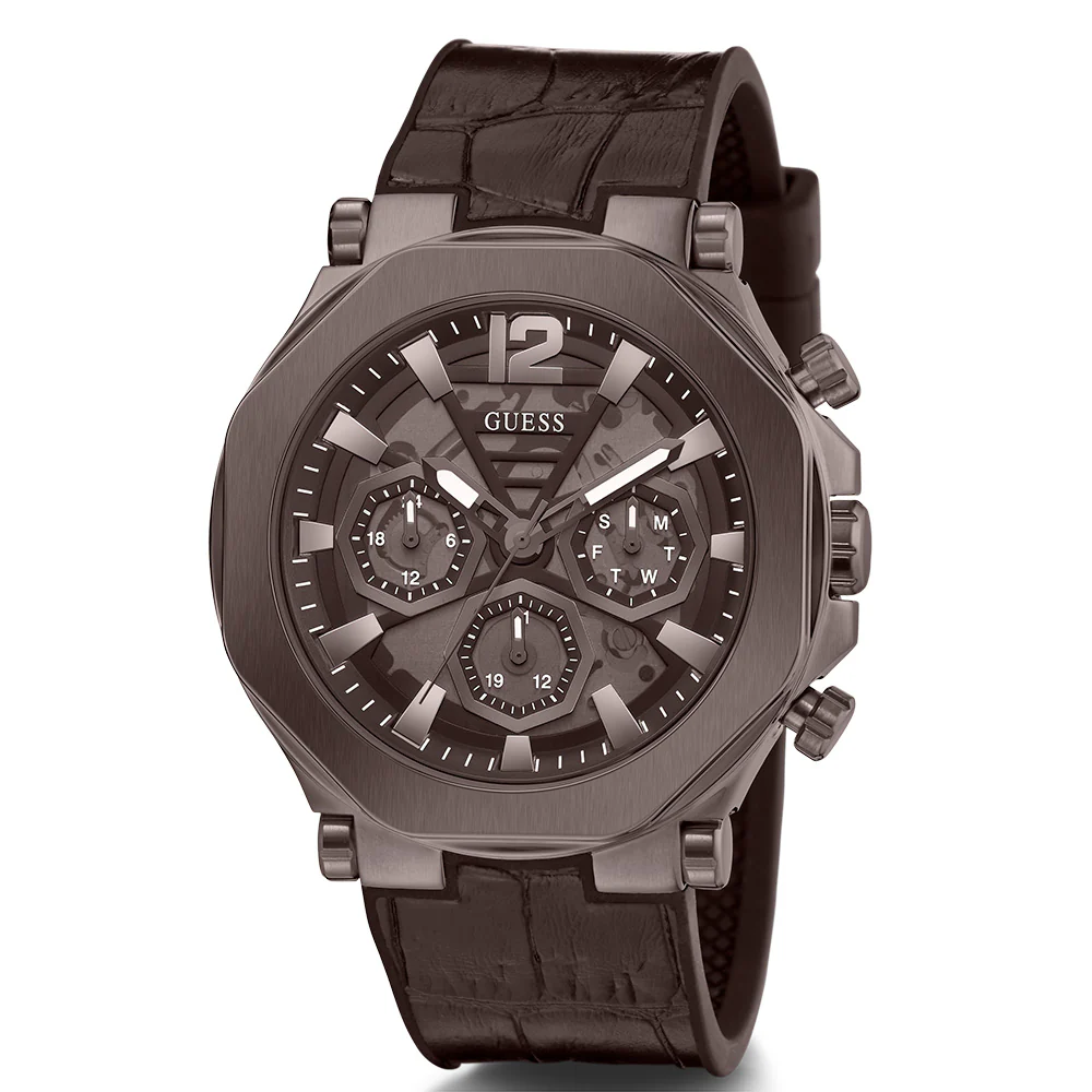 Guess GW0492G2 Edge Black Leather Mens Watch - Image 5