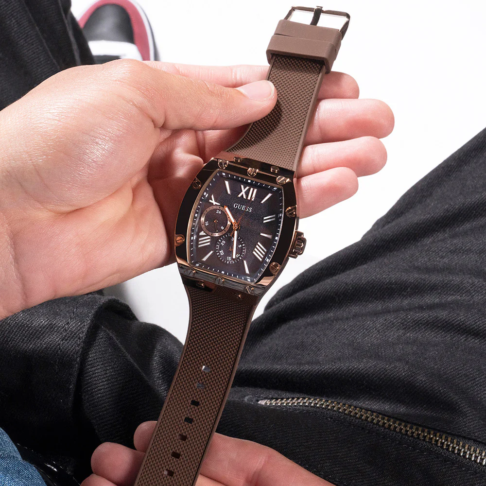 Guess GW0568G1 Falcon Brown Silicone Mens Watch - Image 11