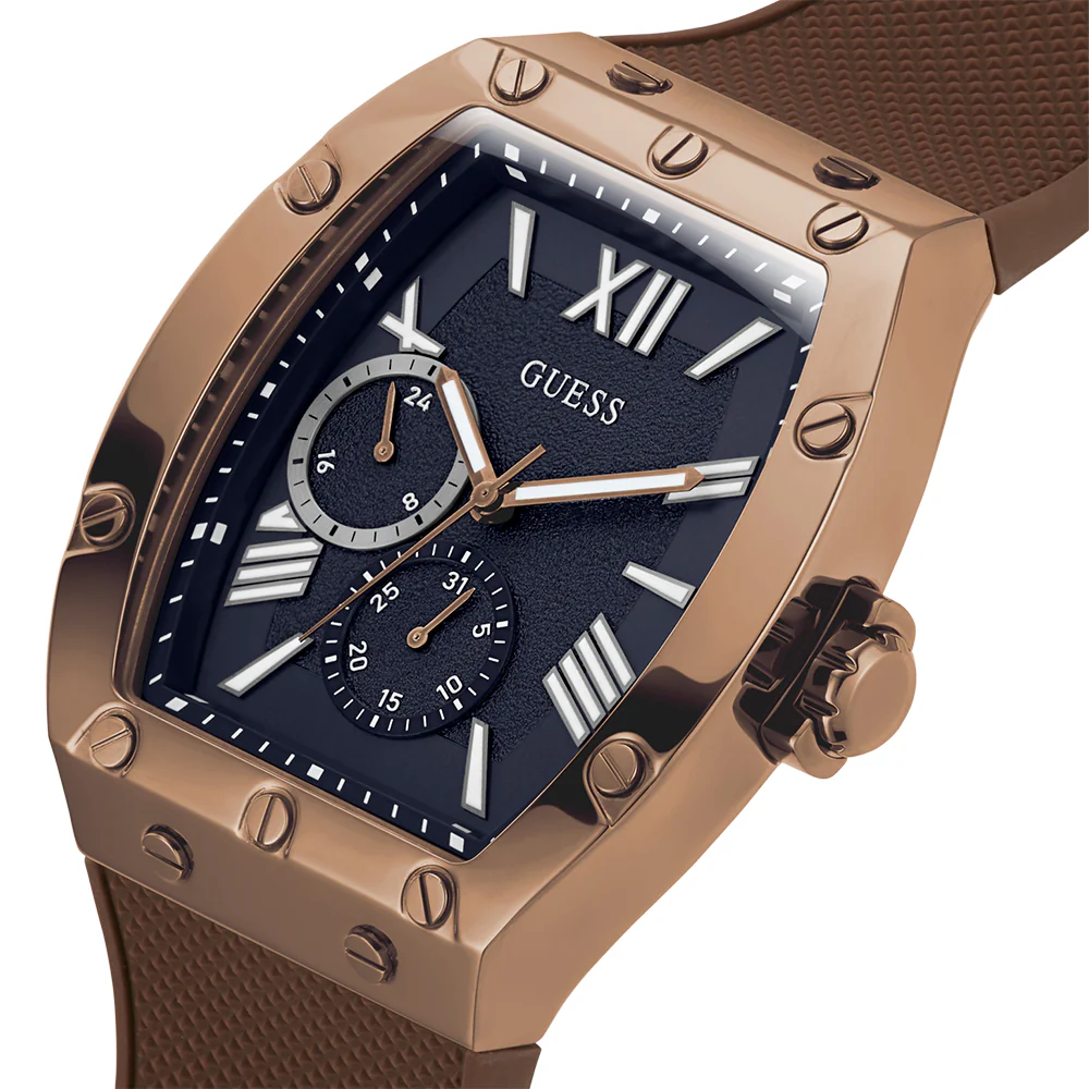 Guess GW0568G1 Falcon Brown Silicone Mens Watch - Image 4