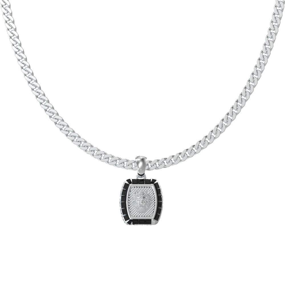 Guess Men's Jewellery Stainless Steel 16mm Lion Charm Pendant on 21" Chain - Image 2
