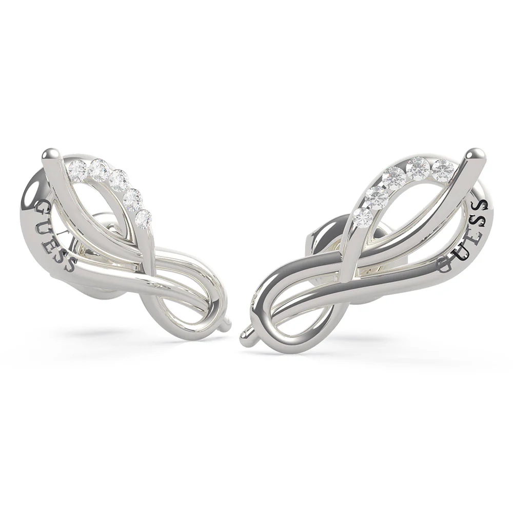 GUESS Pave Infinity Stud Earrings SST - Image 2
