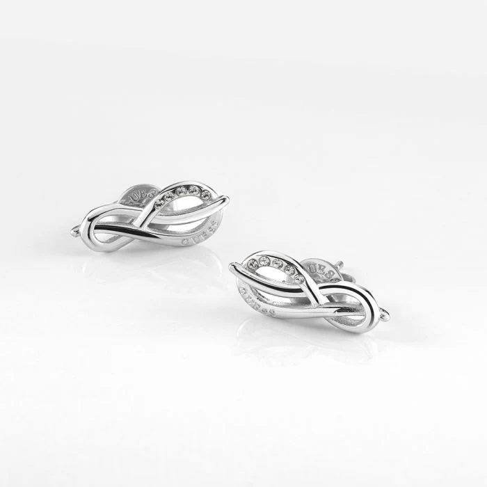 GUESS Pave Infinity Stud Earrings SST - Image 3