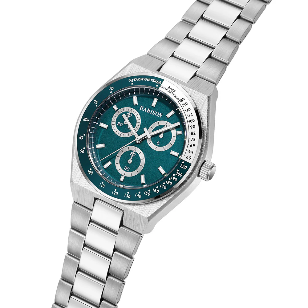 Harison Santos XM574-2 Stainless Steel Watch with Decorative Sub Dials - Image 2