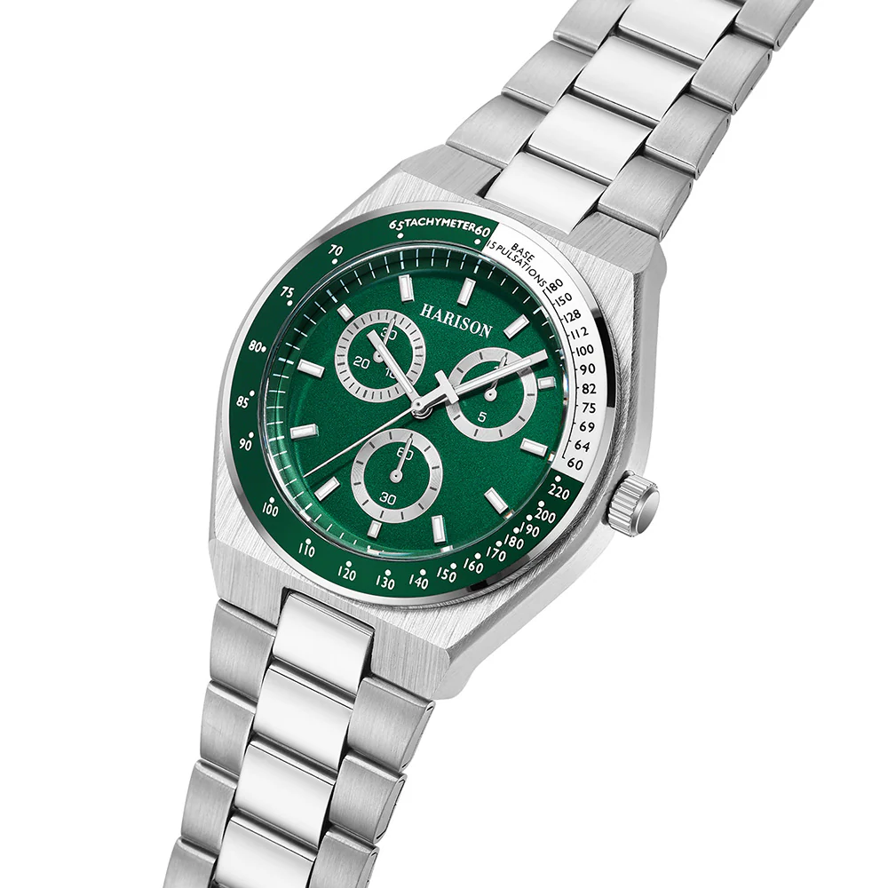 Harison Santos XM574-4 Stainless Steel Watch with Decorative Sub Dials - Image 2