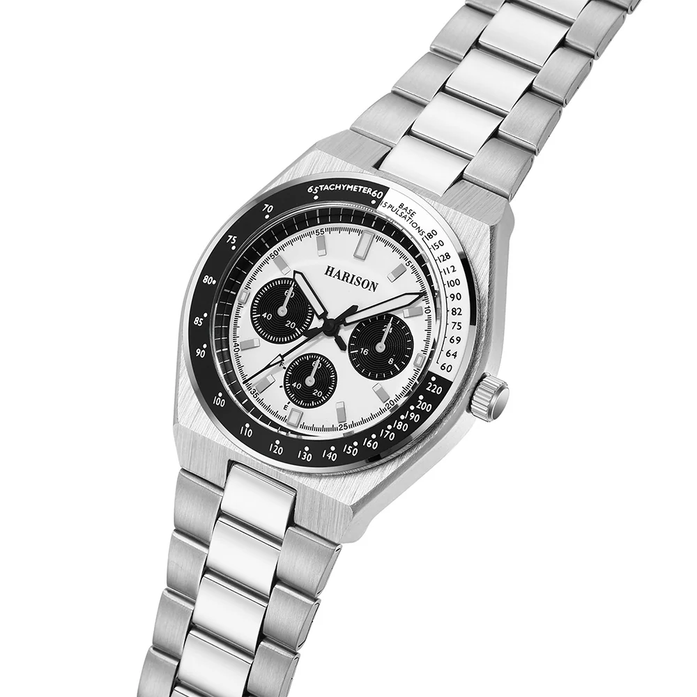 Harison Santos XS574-SBW Stainless Steel Watch with Decorative Sub Dials - Image 2