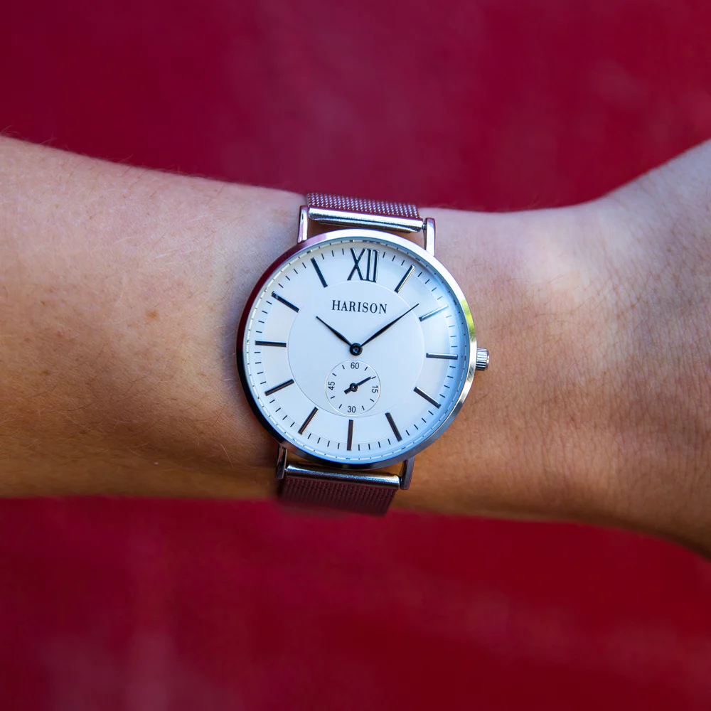 Harison Silver Tone Mesh Watch *Imitation Sub Dial - Image 2