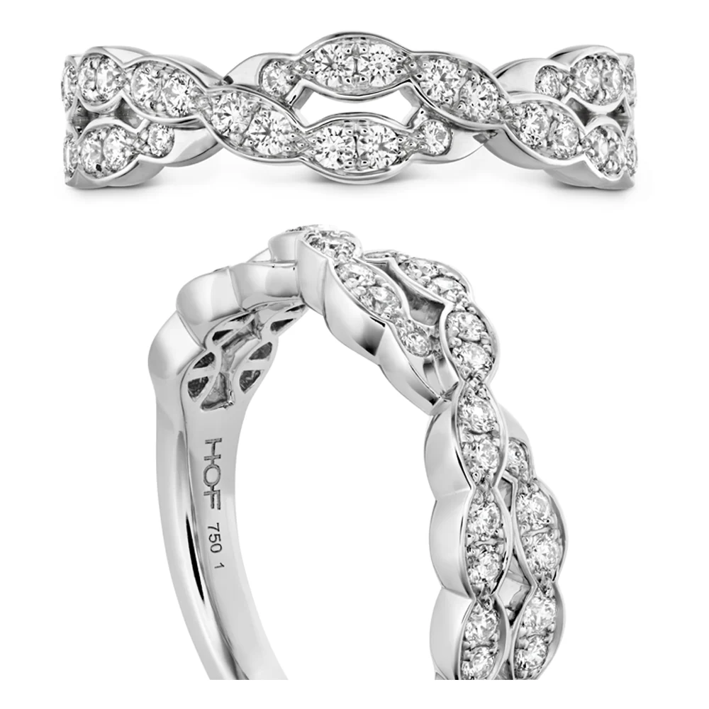 Hearts on Fire Lorelei Floral Diamond Double Twist Band - Image 2