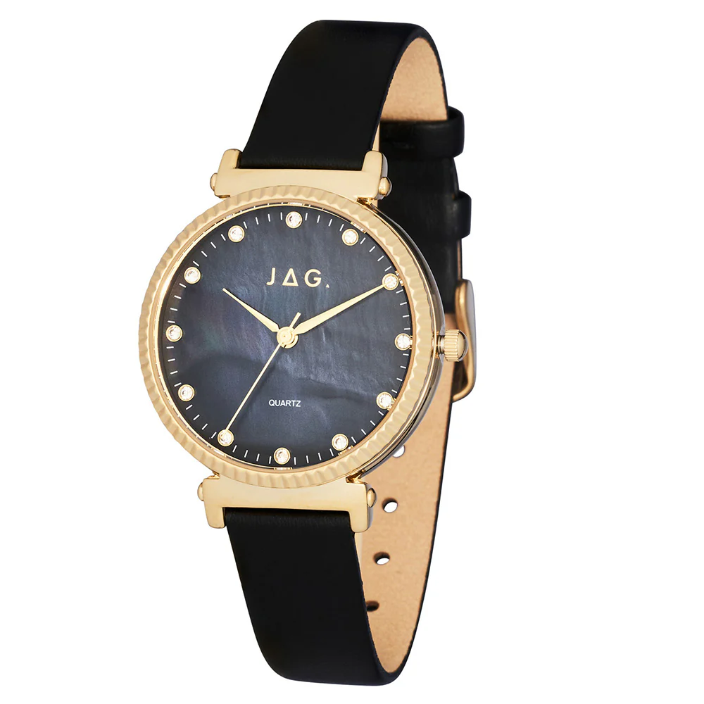 Jag J2682 Victoria Black leather Womens Watch - Image 2