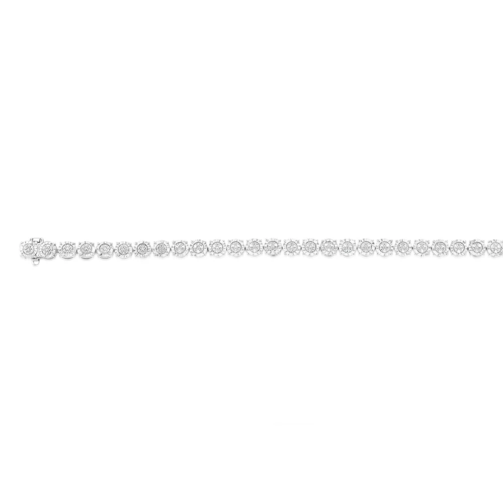 Luminesce Lab Grown 0.22Ct Diamond & Silver Bracelet - Image 2
