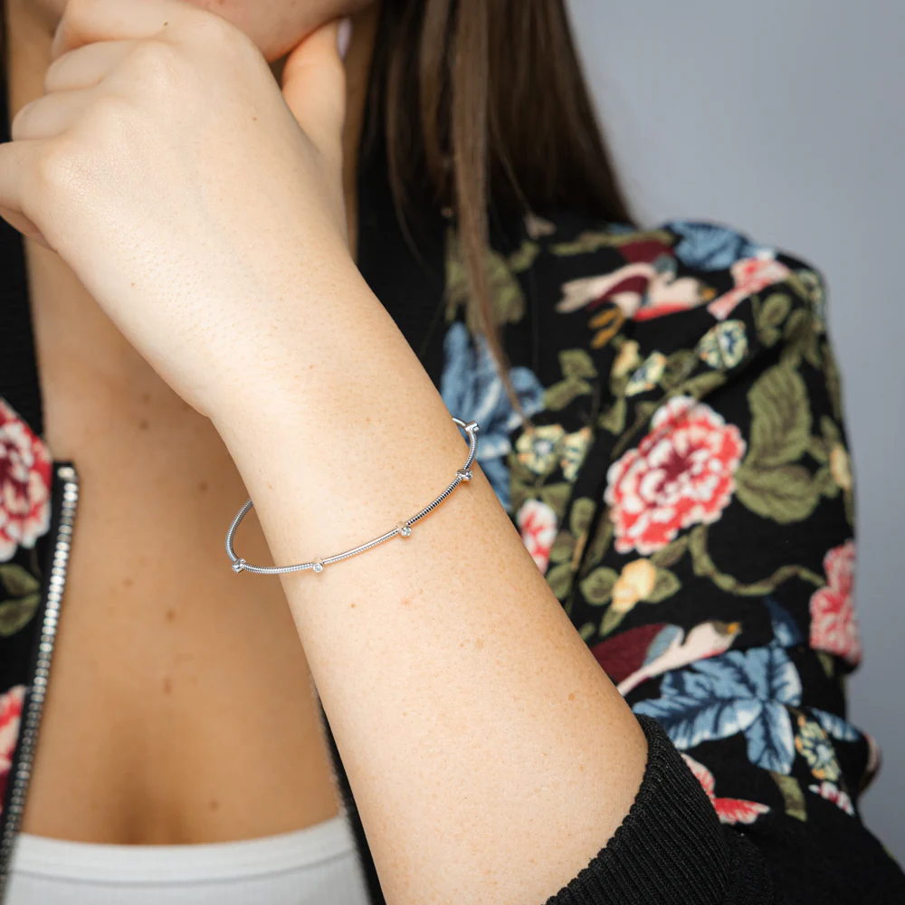 Luminesce Lab Grown 0.23 Carats Diamond Bangle in Sterling Silver - Image 2