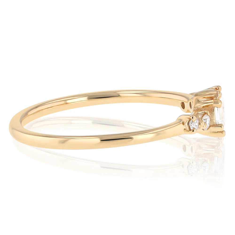 Luminesce Lab Grown 0.26 Carat Diamond Oval Ring in 9ct Yellow Gold - Image 2