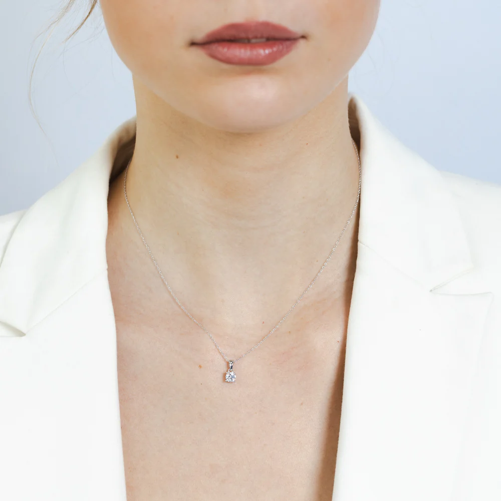 Luminesce Lab Grown 0.30 Carat Diamond Pendant on Chain in 9ct White Gold - Image 2