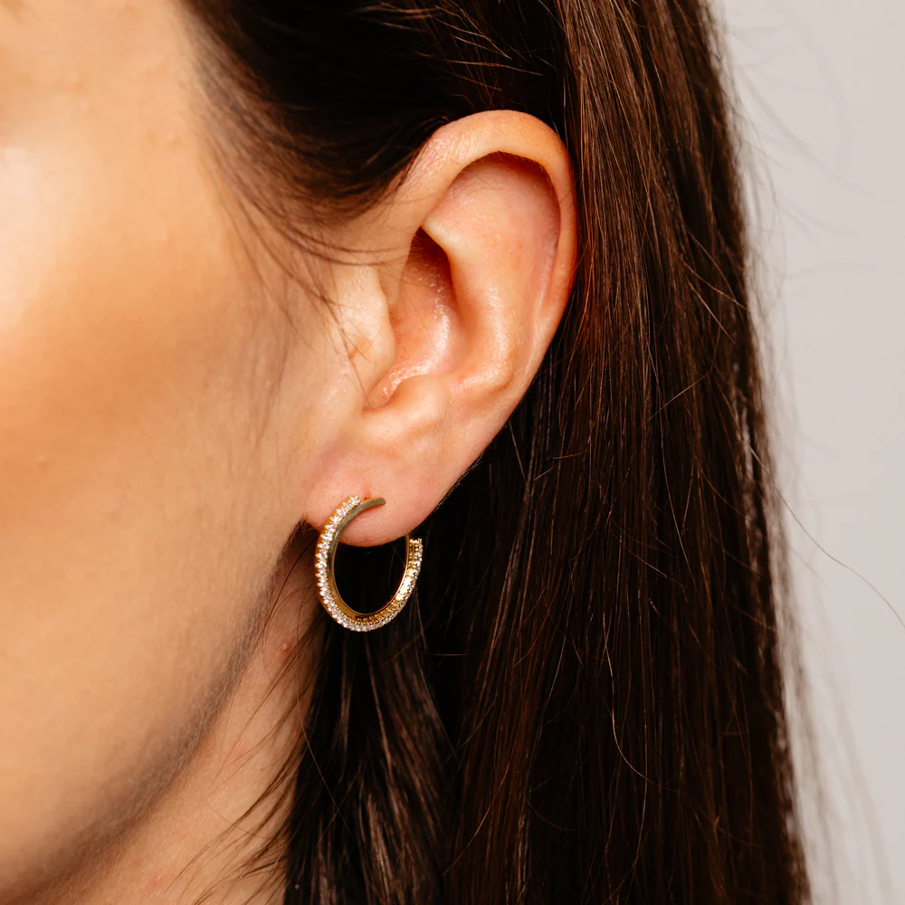 Luminesce Lab Grown 0.35 Carat Diamond Stud Earrings in Gold Plated Sterling Silver - Image 2