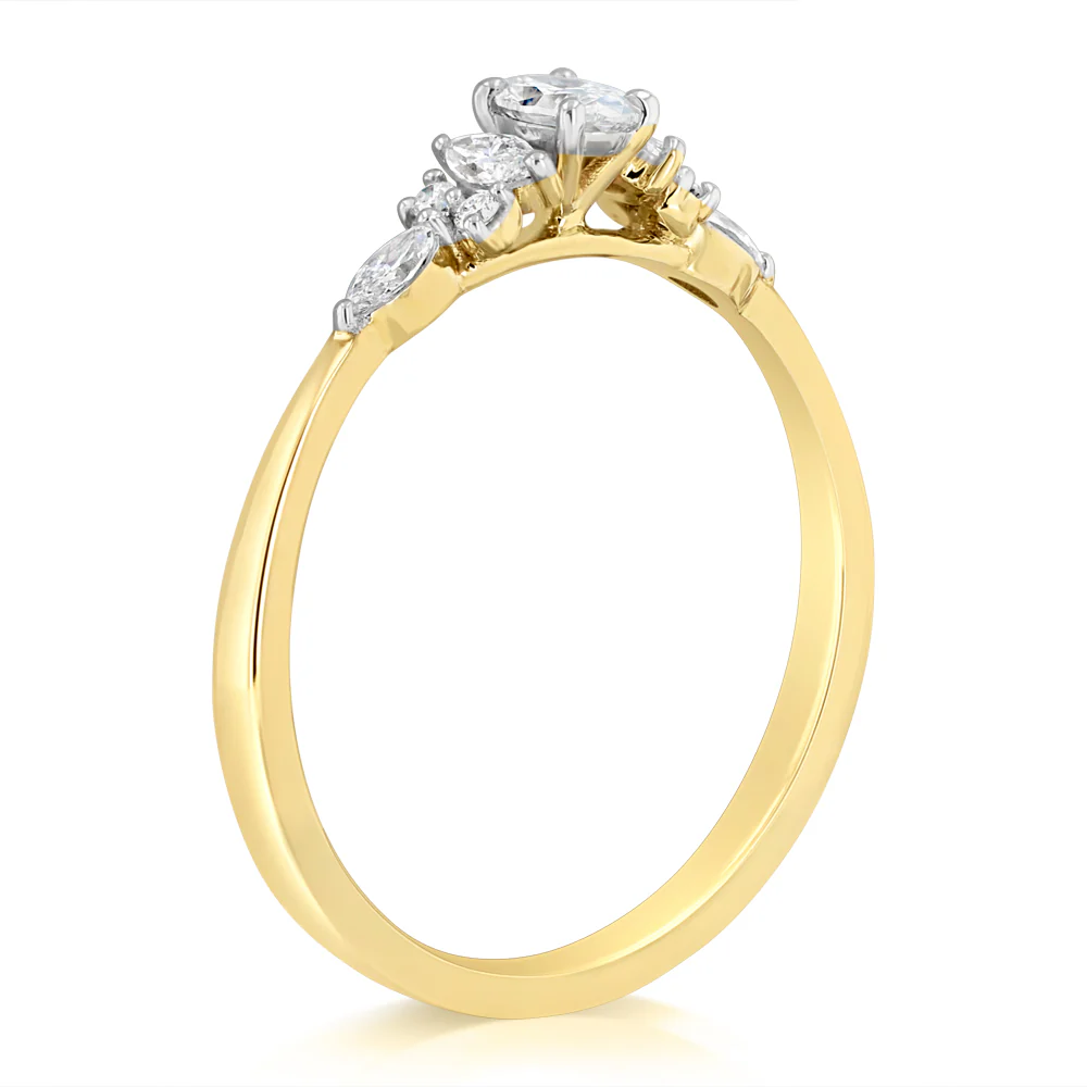 Luminesce Lab Grown 0.40 Carat Diamond Ring in 9ct Yellow Gold - Image 3