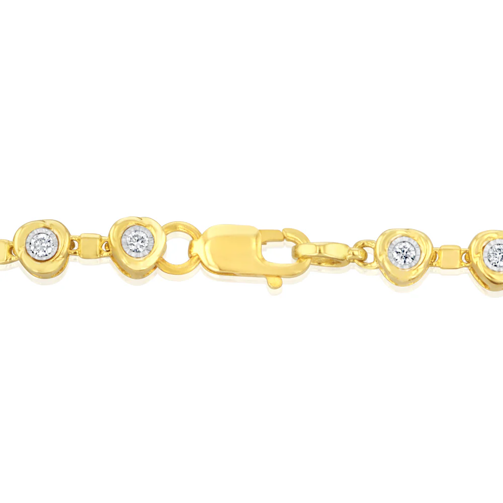 Luminesce Lab Grown 0.45 Carat Diamond Bracelet in 9ct Yellow Gold - Image 4