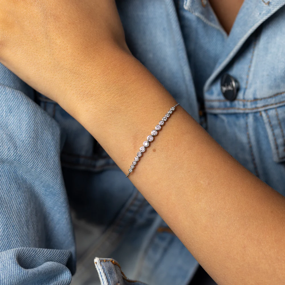 Luminesce Lab Grown 0.80 Carat Diamond Bracelet in Sterling Silver - Image 3