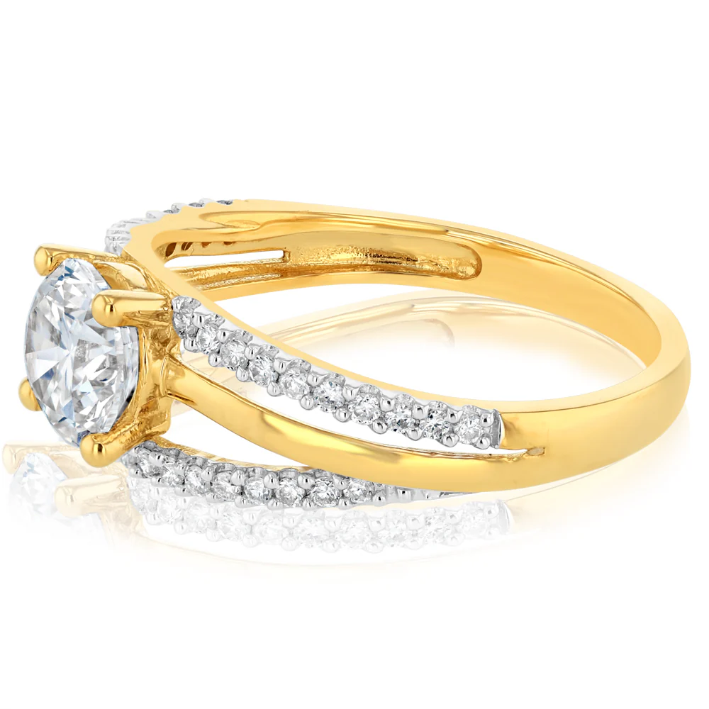 Luminesce Lab Grown 0.90 Carat Diamond Ring in 9ct Yellow Gold - Image 5