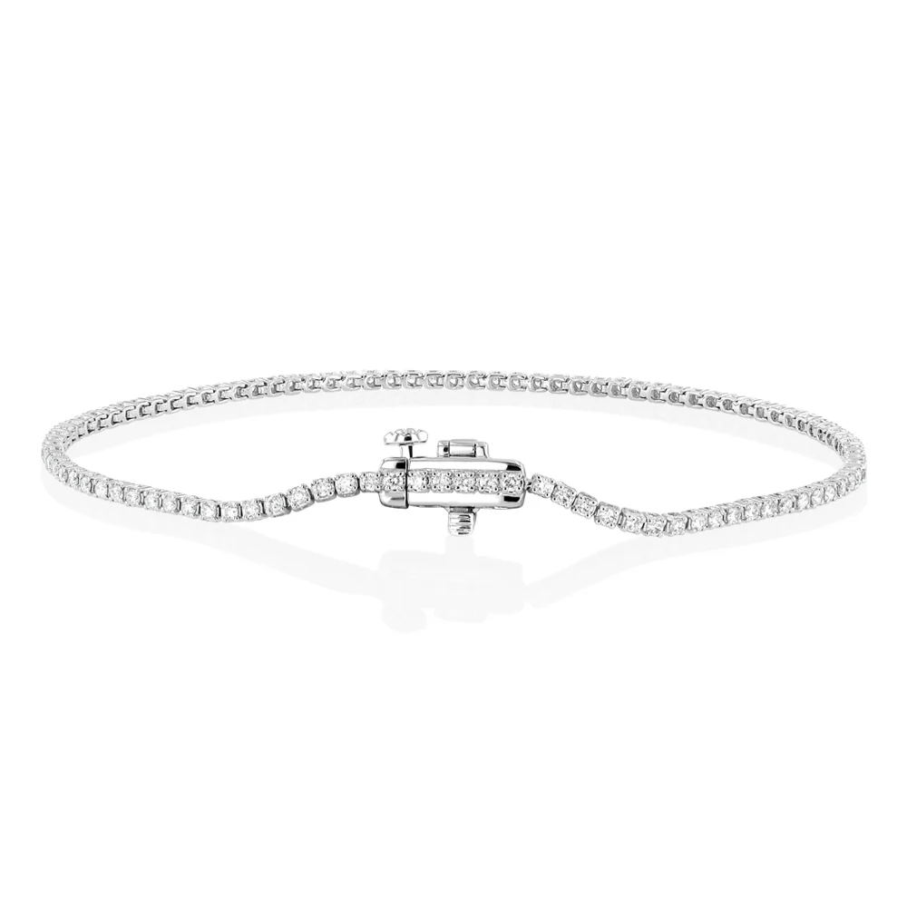 Luminesce Lab Grown 1.00 Carat Diamond Tennis Bracelet in Platinum - Image 3
