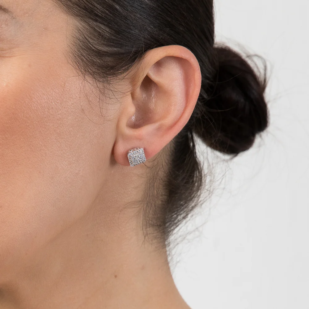 Luminesce Lab Grown 1/10 Carat Diamond Pendant & Stud Earrings Set in Sterling Silver - Image 5