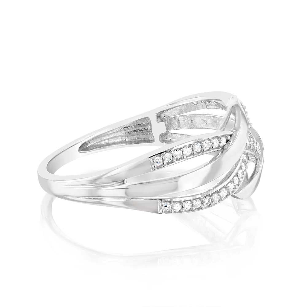 Luminesce Lab Grown 1/10 Carat Diamond Ring in Sterling Silver - Image 2